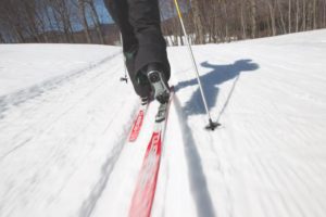 A person skiing